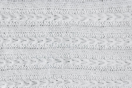 Background texture made of white wool fabric.の写真素材