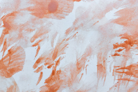 abstract art. Brown Brush Strokes on White Canvas Design template.の写真素材