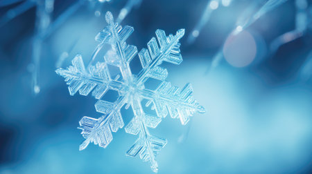 Abstract winter decor in blue.の素材