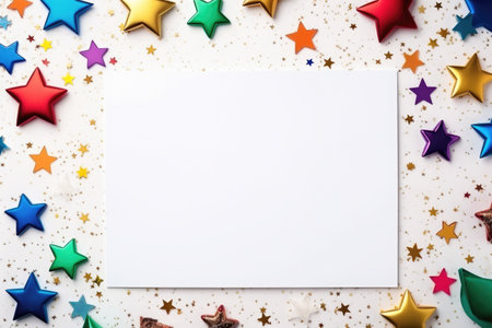 Merry Christmas mockup: blank card design.の素材