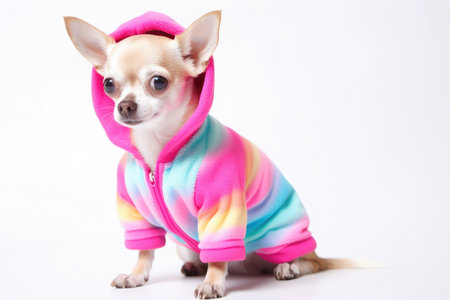 Chihuahua in a suit: the epitome of canine fashion.の素材