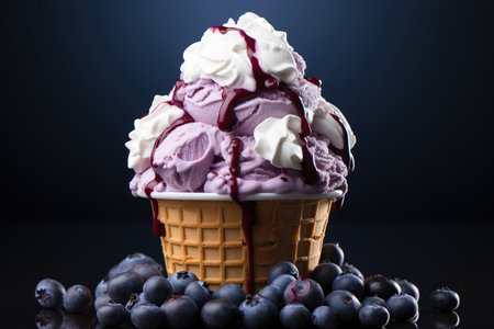 Blueberry bliss: irresistible studio ice cream.の素材