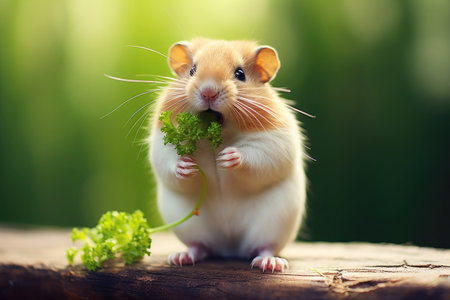 Nutritious parsley for the little hamster.の素材
