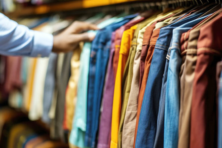 Shopping: choices in the clothing store.の素材
