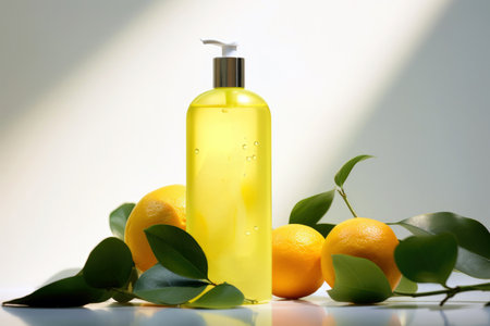 Aromatherapy in a bottle: citrus shower gel for a spa like experience.の素材