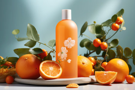 Fresh and clean: citrus scented shower gel.の素材