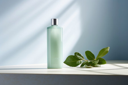 The blank space on the shower gel bottle.の素材