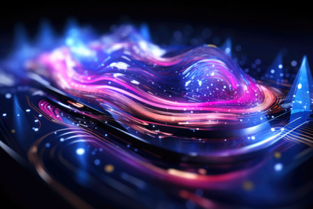 Abstract technology digital background. High tech concept.の素材