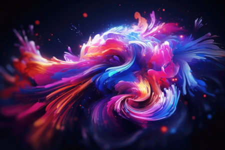 Abstract colorful background. Fantasy fractal texture. Digital art.の素材