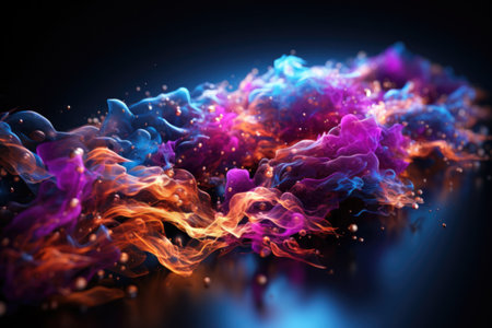 Abstract fractal for creative design looks like smoke.の素材