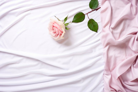 Rose greeting card template design, copy space.の素材