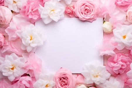 8 March postcard design, celebrating women with flowers.の素材