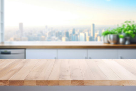 Mockup for product display on a wooden countertop.の素材