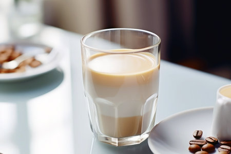 Aromatic coffee and milk composition.の素材