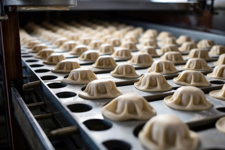 Industrial plant making delicious dumplings.の素材