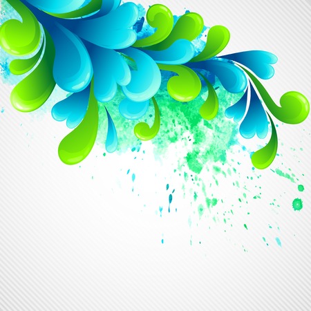 Curls watercolor background. Vector illustrationのイラスト素材