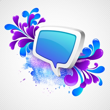 Speech bubble and swirling pattern. Vector illustrationのイラスト素材