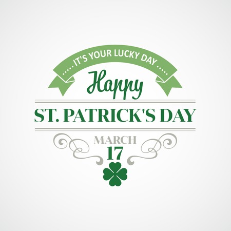 Typography St. Patrick Day. Vector illustration EPS 10のイラスト素材
