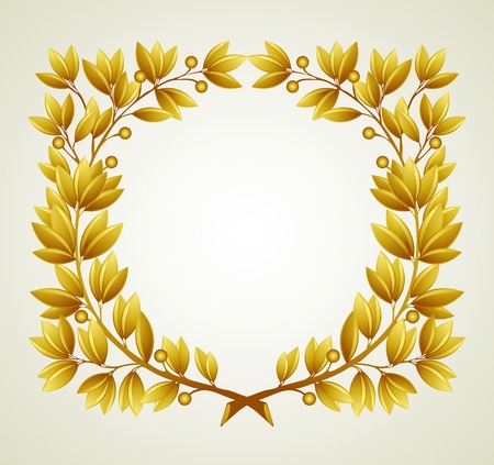 Laurel branch wreath. Vector illustration  EPS 10のイラスト素材