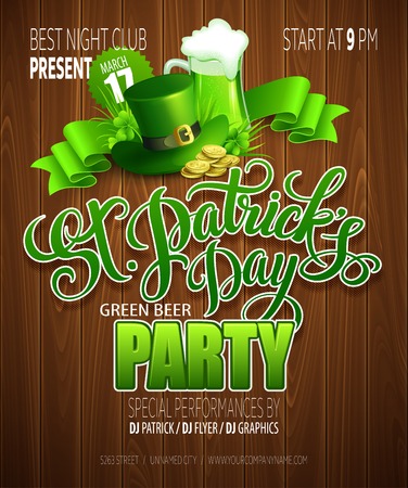 St. Patricks Day poster. Vector illustration EPS 10のイラスト素材