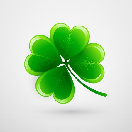 Isolated Clover leaf. Saint Patricks Day. Vector illustrationのイラスト素材