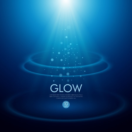 Blue abstract Vector background with a glowing effectのイラスト素材
