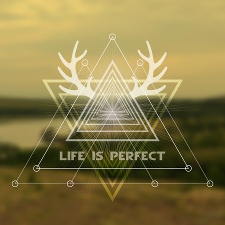 Abstract vintage Hipster background. Vector illustration. 