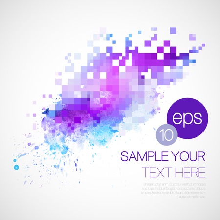 Modern abstract vector background with watercolor blotのイラスト素材
