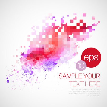 Modern abstract vector background with watercolor blotのイラスト素材