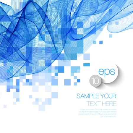 Wave smoke abstract background. Vector illustration のイラスト素材