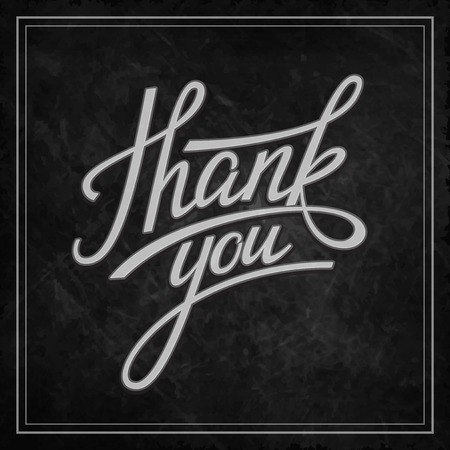 Hand Lettering Thank you. Vector illustrationのイラスト素材