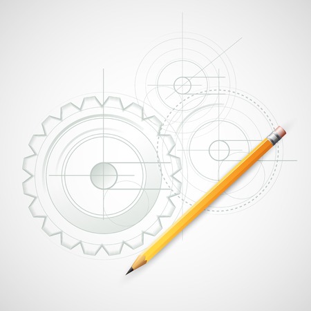 Background Drawing with Pencil. Vector illustrationのイラスト素材