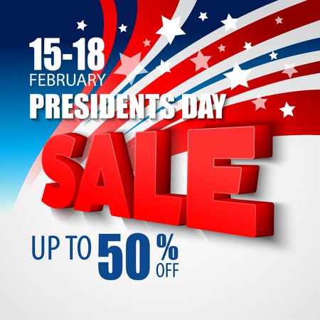 Presidents Day Vector Background. USA Patriotic illustrationのイラスト素材