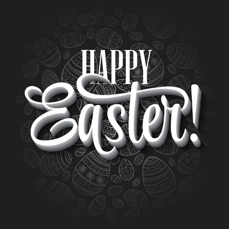 Easter greeting card. Holiday typography EPS 10のイラスト素材