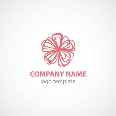 Logo Vector Template with flower. EPS 10のイラスト素材