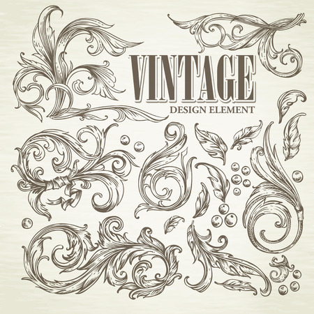 Vintage design elements. Retro card. Vector illustration EPS 10のイラスト素材