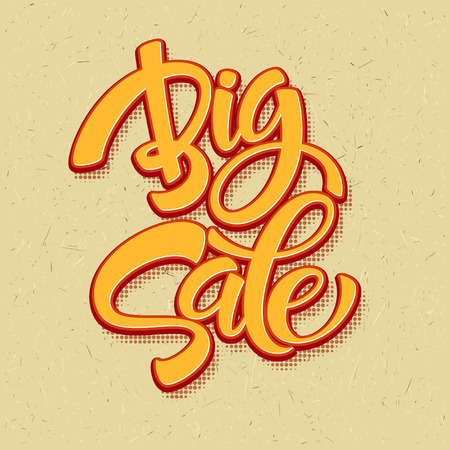 Big Sale Inscription. Calligraphy. Lettering. のイラスト素材