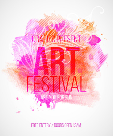 Art festival. Template poster. Vector illustration のイラスト素材