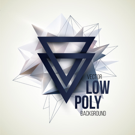 Low poly triangular background. Design element. Vector illustration Low poly triangular background. Design element. Vector illustration