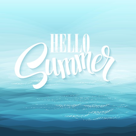 Abstract Design Creativity Background of Blue Sea Waves, Vector Illustration のイラスト素材