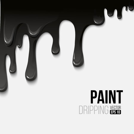 Paint colorful dripping background, vector illustration  のイラスト素材