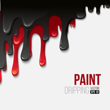 Paint colorful dripping background, vector illustration  のイラスト素材