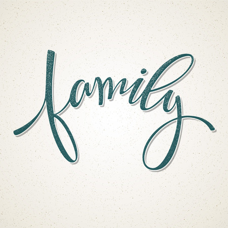 Hand drawn lettering - Familyのイラスト素材