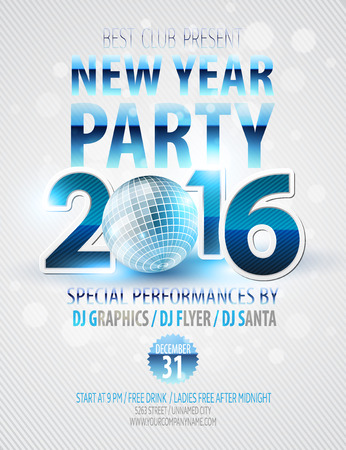 Happy New Year party poster. のイラスト素材