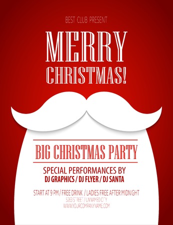 Christmas party posterのイラスト素材