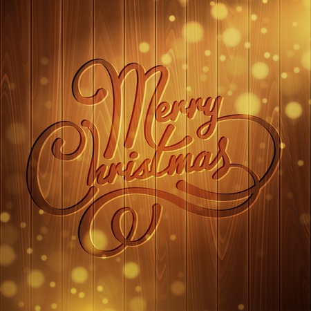 Christmas decoration on the wooden backgroundのイラスト素材