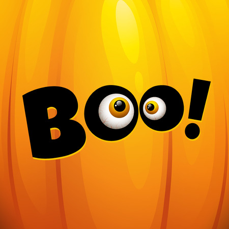 Funny Halloween greeting card. Vector illustration のイラスト素材
