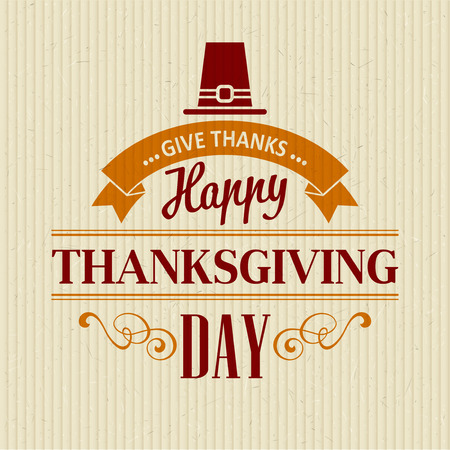 Typographic Thanksgiving Design. Vector illustration EPS 10のイラスト素材