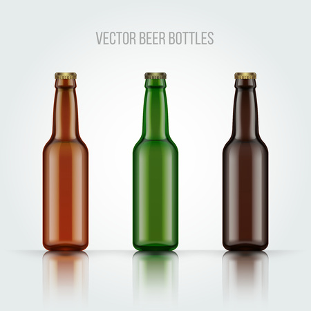 Blank glass beer bottle for new design. Vector illustration EPS 10のイラスト素材
