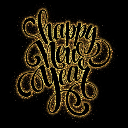 2016 Happy New Year glowing background. Vector illustration EPS 10のイラスト素材